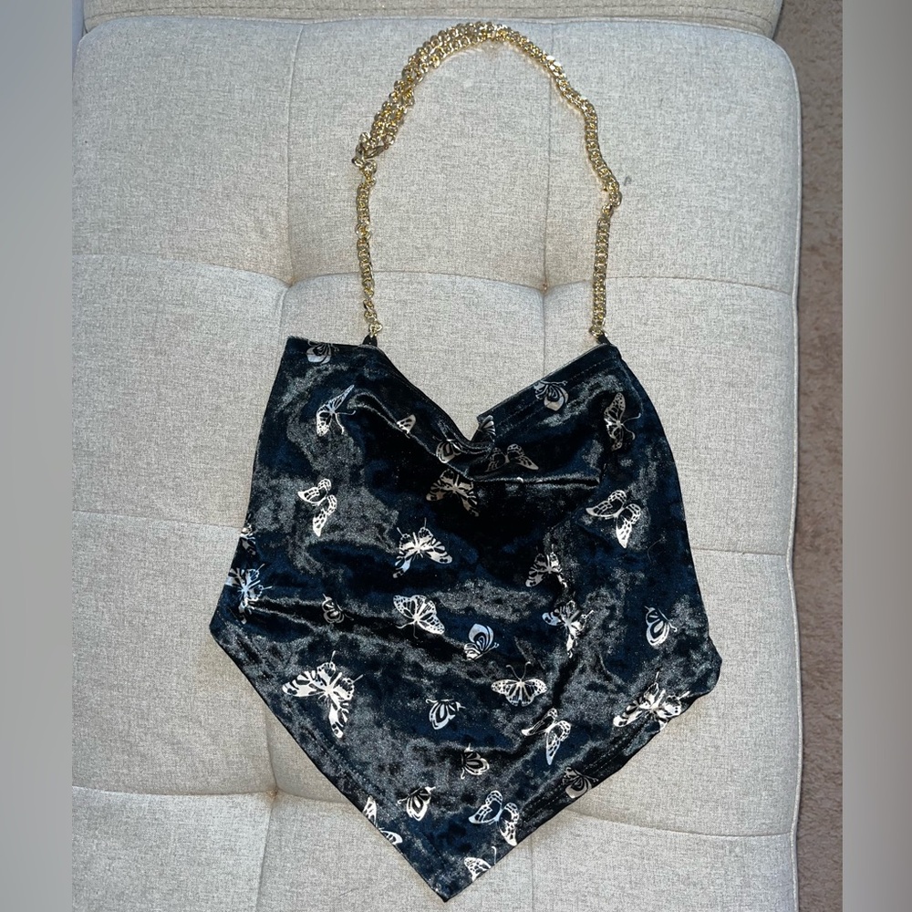 Black Velvet Butterfly Shirt